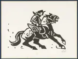 Untitled by Kyffin Williams, linocut, sold Apr 2025