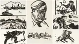 Rare set of nine uniformly numbered by Kyffin Williams, pencil, sold Apr 2025