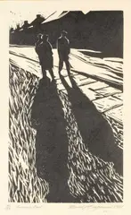 Tomorrow by David Carpanini, 1977, linocut, sold Apr 2025
