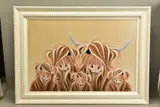 The five moo-sketers by Jennifer Hogwood, oil on canvas, offered May 2022