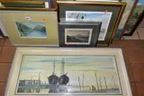 to include C.D Taylor oil on board depicting boats at their moorings at by Paintings And Prints Etc, 1975, oil on board, sold May 2022