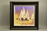 Preparing for the race by Peter J. Rodgers, watercolour on paper, sold May 2022