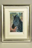 Young zebra by Rolf Harris, print, sold May 2022
