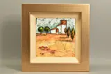 A modern continental landscape by Richard Pargeter, oil on board, sold May 2022