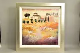A continental landscape by Richard Pargeter, oil on board, sold May 2022