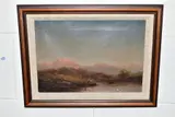 A river landscape by Denton Rivers, oil on canvas, sold May 2022