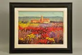 Campi di papaven v / field of poppies v by Bruno Tinucci, 2016, oil on board, sold Apr 2022