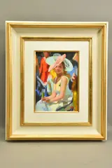 Ascot beauty by Mark Rowbotham, mixed media on paper, sold Apr 2022