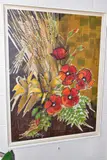 POPPIES AND CORN, a still life study of flowers, foliage and by Colin F. Paynton, oil on canvas, sold Apr 2022