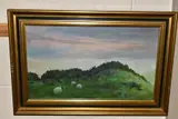 (BRITISH 20TH CENTURY), 'THE OLD DERBYSHIRE WALL', a pastoral landscape, signed by Henry Kingsley, 1970, oil on board, sold Apr 2022