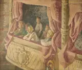 The theatre box Signed Lessore by Therese Lessore, Oil on canvas, squared in pencil, sold Dec 2021