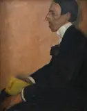 Portrait of Louis McQuilland by Nina Hamnett, Oil on canvas, sold Dec 2021