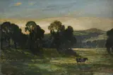 Yorkshire Pastures Oil on canvasboard 25 by Rex Vicat Cole, Oil on canvasboard, sold Dec 2021