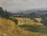 Burwash Signed with initials V by Violet Vicat Cole, Oil on canvas, sold Dec 2021
