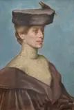Portrait of Averil Burleigh by Charles H. H. Burleigh, Oil on canvasboard, sold Dec 2021