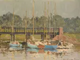 Sunny Evening by Hugh Boycott-Brown, Oil on board, sold Dec 2021