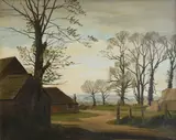 A Sussex farmyard Signed D H DE CARTERET by Doris H. de Carteret, Oil on canvasboard, offered Dec 2021