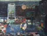 The Living Room Signed by Gary Dick, Oil on board, sold Dec 2021