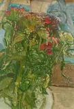 Sweet Williams 2 Signed with initials JD by Jane Dowling, Oil on board, sold Dec 2021
