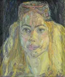 Portrait of Ruth Gibson Signed with initials and dated LM/1989 by Leonard McComb, Oil on canvasboard, sold Dec 2021
