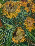 Sunflowers Signed BRATBY by John Bratby, Oil on canvas, sold Dec 2021
