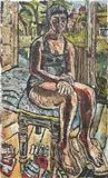 Portrait of Gloria as an art student Signed BRATBY by John Bratby, Oil on canvas, sold Dec 2021