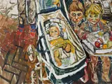 Dayan by John Bratby, Oil on canvas, sold Dec 2021