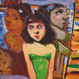 The Music Recital Signed and dated Hargan 93 by Joe Hargan, Oil on canvas, sold Dec 2021