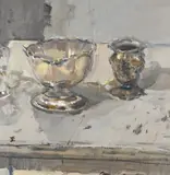Melody of Greys Signed with monogram by Tom Coates, Oil on board, sold Dec 2021