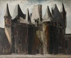 Château de Jumilhac Signed and dated Bernard Kay 61 by Bernard Kay, Oil on board, offered Dec 2021