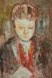 Portrait of the artist's son Oil by Robert Boyd Morrison, Oil on canvas, sold Dec 2021