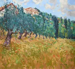 Mastiano, Italy Signed Devlin (lower right) Oil on canvas 66 x 70.5cm Exhibited: London, Portland Gallery, Summer 2001 by George Devlin, Oil on canvas, sold Dec 2021