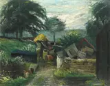 Salt Pie Farm by Laurence Scarfe, Oil on board, offered Dec 2021