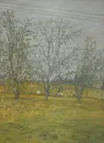 Return of Winter Signed with initials and dated FH77 by Francis Hewlett, Oil on board, sold Dec 2021
