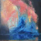 Iceberg Blazing Under Midnight Sun by Keith Grant, Oil on canvas, sold Dec 2021