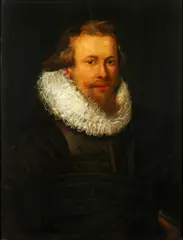 Portrait of a gentleman, half-length, in black costume by Thomas de Keyser, oil on panel, sold Dec 2014