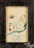 of a bird by Henry Lapp, watercolor on paper, sold Oct 2023