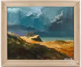 landscape by Larry Dodd Wheeler, oil on canvas, sold Aug 2023