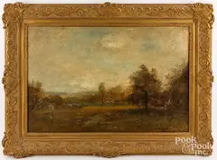 landscape by Alexander Helwig Wyant, oil on canvas, sold Aug 2023