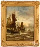 coastal scene by John Hamilton Glass, oil on canvas, sold Aug 2023