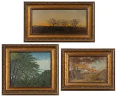 ATTRIBUTED LANDSCAPE / STUDY PAINTINGS, LOT OF THREE by Albert Babb Insley, oil on paper or canvas, sold Oct 2024
