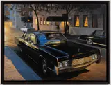 HYPER-REALIST RETRO-STYLE STREET SCENE by Danny Heller, oil / acrylic on canvas, sold Oct 2024