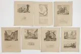 ANCIENT AND ANTIQUITIES PRINTS, LOT OF SEVEN SHEETS by Georg Christoph Kilian, etching/engraving combination on laid paper, sold Oct 2024