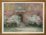Blossom time, Wilmington High by Eugenia Rhoads, Oil on canvas, sold Aug 2019