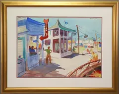 Rehobeth, Del. by Edward Lynam Grant, Watercolor, sold Aug 2019
