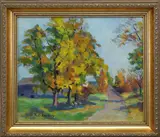 Untitled by Anne Cary Bradley, Oil on board, sold Aug 2019