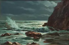 Untitled by William Columbus Ehrig, Oil on board, sold Aug 2019