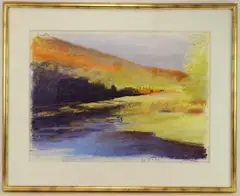 Valley by Wolf Kahn, Pastel, sold Mar 2020
