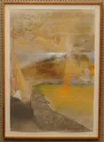 Fire in a rock wall by Irving Petlin, Pastel, sold Mar 2020