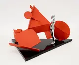 Triangle by Ernest Trova, Mixed media sculpture, sold Mar 2020